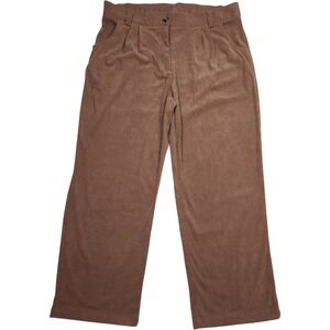New Halara AuraCord Cloud Petite XL Brown Pants Wide Leg Corduroy
